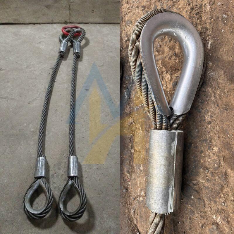 sling 2 chân kẹp chì