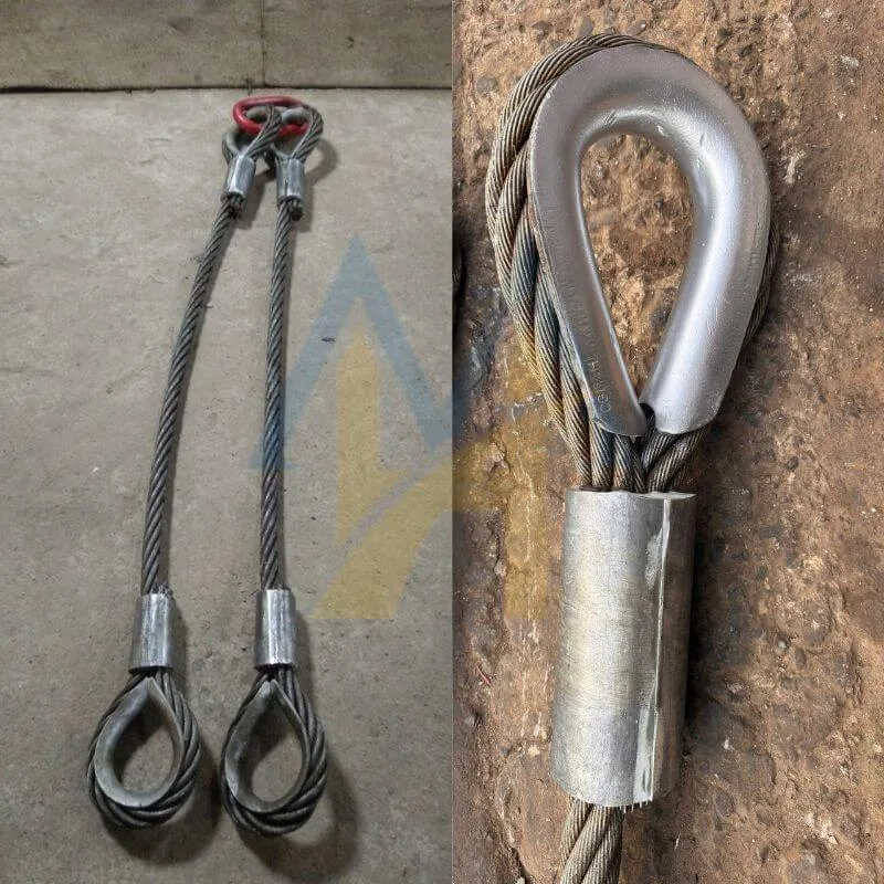 sling 2 chân kẹp chì